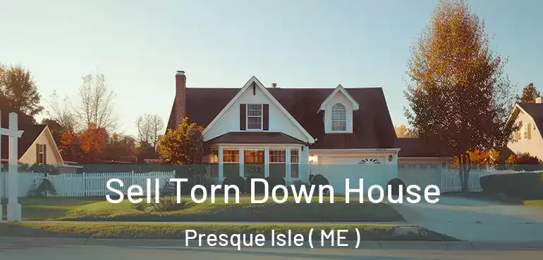  Sell Torn Down House Presque Isle ( ME )